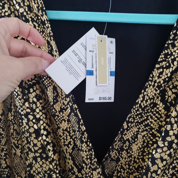 MICHAEL KORS BLACK GOLD DRESS - Picture 5 of 9